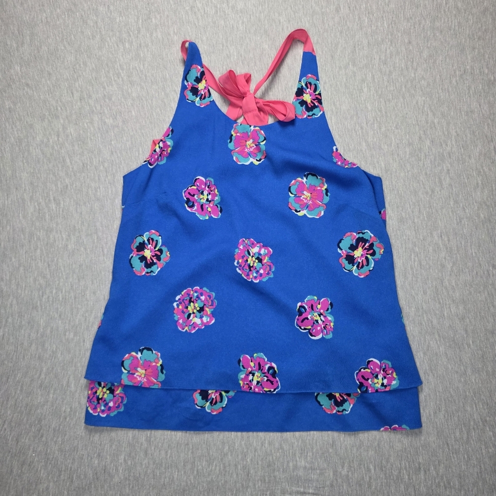 Lilly Pulitzer Maris Blue Floral  Top Size Large